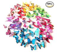 Stickers Muraux - IVENCASE - 72pcs - 6 Couleurs - Plastique Durable - Décoration Salon