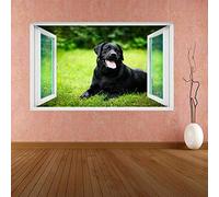 Stickers muraux Labrador Retriever Chien Animal 3D Smashed Sticker Mural Sticker Chambre D'enfants Stickers muraux murales Posters