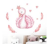 Stickers Muraux Le Cygne Autocollant Mural Sticker Mural Pour Chambre Salon Mur,Autocollant Decoratif Mural, Chambre Enfants Bébé Pépinière,Decoration Chambre Adulte