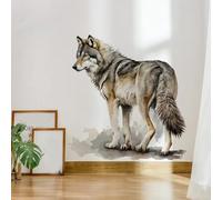 Stickers Muraux Le Loup Autocollant Mural Sticker Mural Pour Chambre Salon Mur,Autocollant Decoratif Mural, Chambre Enfants Bébé Pépinière,Decoration Chambre Adulte