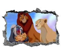 Stickers muraux"Le Roi Lion, sticker, chambre à coucher, autocollant, 3d, enfants, Art mural, enfants, murale"