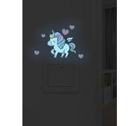 Stickers Muraux Licorne Fuchsia Etoiles Phosphorescentes Plafond Auto Adhésifs Etoile Fluorescente Chambre Enfant Chambre Plafond Décoration Autocollant Mural