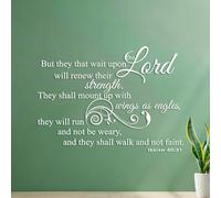Stickers muraux Mais ceux qui se confient en l’Éternel renouvellent leur force ; ils prennent leur vol comme les aigles, ils ne se lassent point. (Ésaïe 40:31) 54.6x75.3cm Embellissement mural Blanc