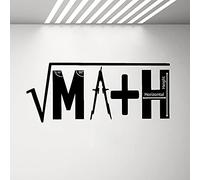 Stickers muraux mathématiques signe décalcomanie décor de salle de classe affiche de mathématiques citation de l'école cadeau de professeur vinyle autocollant mur Art peintures murales 136x57cm