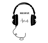 Stickers muraux Mode Musique Casque Commutateur Interrupteur Mural Decar Peintures Murales Papier Peint, Décor à La Maison pour Salon Chambre Salle De Bain Restaurant Restaurant Portable et Utile Clev