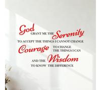 Stickers muraux Mon Dieu, donnez-moi la sérénité d'accepter les choses que je ne peux changer, le courage de changer celles que je peux, et la sagesse d'en connaître la différence. 35x53.6cm Étanche