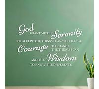Stickers muraux Mon Dieu, donnez-moi la sérénité d'accepter les choses que je ne peux changer, le courage de changer celles que je peux, et la sagesse d'en connaître la différence. 35x53.6cm Étanche