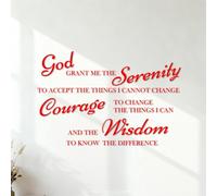 Stickers muraux Mon Dieu, donnez-moi la sérénité d'accepter les choses que je ne peux changer, le courage de changer celles que je peux, et la sagesse d'en connaître la différence. 42x64.3cm Étanche