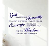 Stickers muraux Mon Dieu, donnez-moi la sérénité d'accepter les choses que je ne peux changer, le courage de changer celles que je peux, et la sagesse d'en connaître la différence. 54.6x83.6cm Étanche