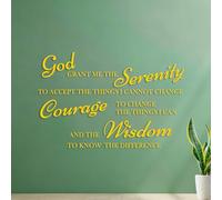 Stickers muraux Mon Dieu, donnez-moi la sérénité d'accepter les choses que je ne peux changer, le courage de changer celles que je peux, et la sagesse d'en connaître la différence. 42x64.3cm Étanche