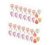 Stickers Muraux Montgolfière Chambre Enfant Lot de 12 Décorations Murales