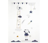 Stickers Muraux Mouton 70x50cm En Papier Blanc