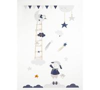 Stickers muraux mouton en papier - merlin blanc TU