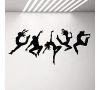 Stickers muraux Mural Classique Art Stickers Ballerine Vinyle Sticker Silhouette Danse Personnes Danse Art Autocollant Mural Garçon Enfant Chambre Décoration Chambre Wall Sticker 130X57cm