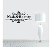 Stickers Muraux Mural Classique Art Stickers Beauté Nail Salon Sticker Mural Nail Shop Main Spa Art Design Manucure Mur Vinyle Durable Art Déco 89x40cm