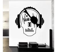 Stickers muraux notes de musique, stickers muraux crâne « J’aime les pirates », fresques murales, stickers jeux vidéo pour salle de musique
