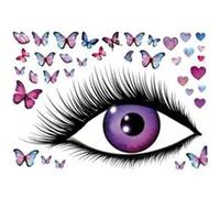 Stickers muraux oeil et papillons G
