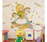 Stickers Muraux Ours Autocollant Mural Sticker Mural Pour Chambre Salon Mur,Autocollant Decoratif Mural, Chambre Enfants Bébé Pépinière,Decoration Chambre Adulte