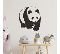 Stickers Muraux Panda Noir Et Blanc De Dessin Animé,Décoration Pvc D'Entrée Maternelle Chambre Des Enfants,Décalcomanies Auto-Adhésives Animaux