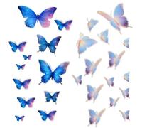 Stickers Muraux Papillon Lumineux - Lot de 39 Papillons Magiques pour une Décoration Murale Féerique - Autocollants Adhésifs pour Chambre de Fille, Salon, Nursery - Idée Cadeau Déco Maison Créative
