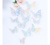 Stickers muraux papillons Décalque mural papillon 3D creux pour mariage, festival, arrangement, décoration d'intérieur