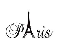 Stickers Muraux Paris Tour Eiffel Lettres Anglaises Décoration De La Maison Personnalité De Décalcomanie D'Art De Papier Peint De Vinyle 49x 32cm