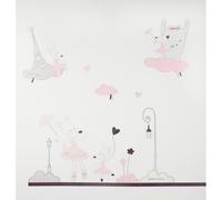 Stickers Muraux Petite Souris 70x50cm En Papier Rose