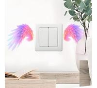 Stickers muraux phosphorescents en PVC avec ailes d'ange pour chambre à coucher, salon, décoration sur murs peints et verre