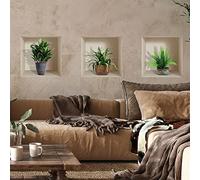 Stickers Muraux Plantes Tropicales d'intérieur Décoration Chambre Adulte Auto Adhésif - Sticker Mural 3D Cuisine - Décoration Plantes Tropicales d'intérieur 60 x 90 cm