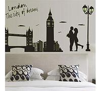 Stickers Muraux Pont Illuminé De Londres Chambre À Coucher Du Salon Décorée De Peintures Murales En Vinyle Stickers Muraux Personnalité Art Decal
