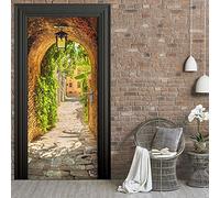 Stickers Muraux Porte 3D Auto-adhésif-COULOIR TOSKANA -Papier Peint Decal de Porte,Autocollants Murales de Porte Amovibles PVC Affiche Porte étanche pour Chambre Salon Décoration de Porte 88 x 200 cm