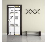 Stickers Muraux Porte 3D Auto-Adhésif DIY Abstrait & Conteneur Papier peint porte PVC étanche Autocollant Porte pour Cuisine Chambre Salle Porte Décor L83 x H204cm