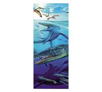 Stickers Muraux Porte Chambre 3d, autocollant mural pour chambre à coucher, décoration d'intérieur, imperméable, mise à niveau en vinyle de qualité supérieure, Blue Ocean Dinosaur Mosasaurus