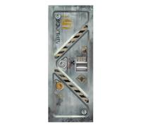 Stickers Muraux Porte Chambre 3d, autocollant mural pour chambre à coucher, décoration d'intérieur, imperméable vinyle de qualité supérieure, intérieur de vaisseau spatial, porte en métal argenté