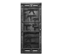 Stickers Muraux Porte Chambre 3d, autocollant mural pour chambre à coucher, décoration d'intérieur, imperméable, amovible en vinyle de qualité supérieure, armurerie diverses armes noir