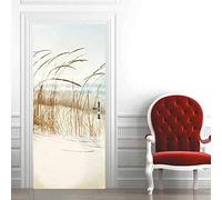 Stickers Muraux Porte Chambre 3d, autocollant mural pour chambre à coucher, décoration d'intérieur, imperméable, amovible, mise à niveau en vinyle de qualité supérieure, paysage d'épis de blé sauvage