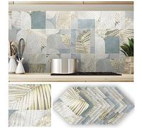 Stickers muraux pour carrelage, autocollants mosaïque imperméables style tendance pour cuisine, salon, salle de bain, sol, décoration DIY, auto-adhésifs, 20 x 20 cm (feuilles, 24 pièces)