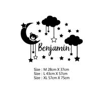 Stickers Muraux Prenom Personnalisé,Autocollant Personnalisé Prenom,Stickers Muraux Enfants,Sticker Chambre Bebe,Lettre Decorative Murale (Style 3,M)