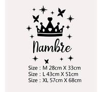 Stickers Muraux Prenom Personnalisé,Stickers Prenom Personnalisé Fille,Stickers Muraux Enfants,Stickers Lettres,Decoration Murale Chambre (Style 3,L)