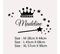 Stickers Muraux Prenom Personnalisé,Stickers Prenom Personnalisé Fille,Stickers Muraux Enfants,Stickers Lettres,Decoration Murale Chambre (Style 1,XL)