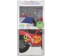 Stickers muraux repositionnables - ROOMMATES - Voitures de course rouges - Lot de 24