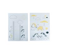 Stickers muraux savane - pluche et pompon blanc TU