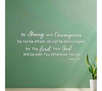 Stickers muraux Sois fort et courageux. N'aie pas peur et ne te laisse pas abattre. Josué 1:9 53x122.5cm Multicolore Blanc
