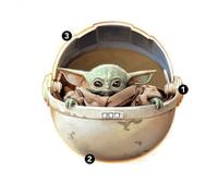 Stickers Muraux Star Wars - Geant Mandalorian The Child Painted 43x41cm