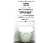 Stickers Muraux - STC - Prière des Toilettes - Noir - Salle de bain - Design Contemporain