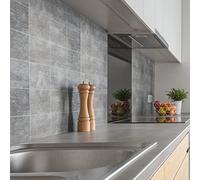 Stickers muraux - Sticker Mural Carrelage adhésif Cuisine Salle de Bain - 9 Stickers CARRELAGES BÉTON CIRÉ - 9stickers10x10cm