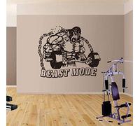 Stickers Muraux Stickers Muraux Papier Peint King Kong Fitness Gym Musculation Bouilloire Cloche Autocollant Gym Fitness Studio Motivation Sticker Mural 68 Cm X 56 Cm