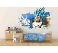 Stickers murauxAnime dessin animé Super végéta trou mural 3D autocollant vinyle autocollant brisé DG016