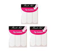 Stickers Nail Art French Manucure Nail Art Guide Sticker Outils de Beauté 3 pièces Blanc Élégant et Populaire