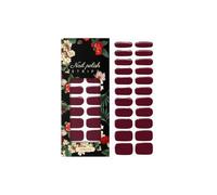 Stickers Nail Art Instantanés - 22 Pièces Rouge Vif DIY. Waterproof et Non-Desséchant, Facile à Créer pour les Débutants, Manucure Élégante